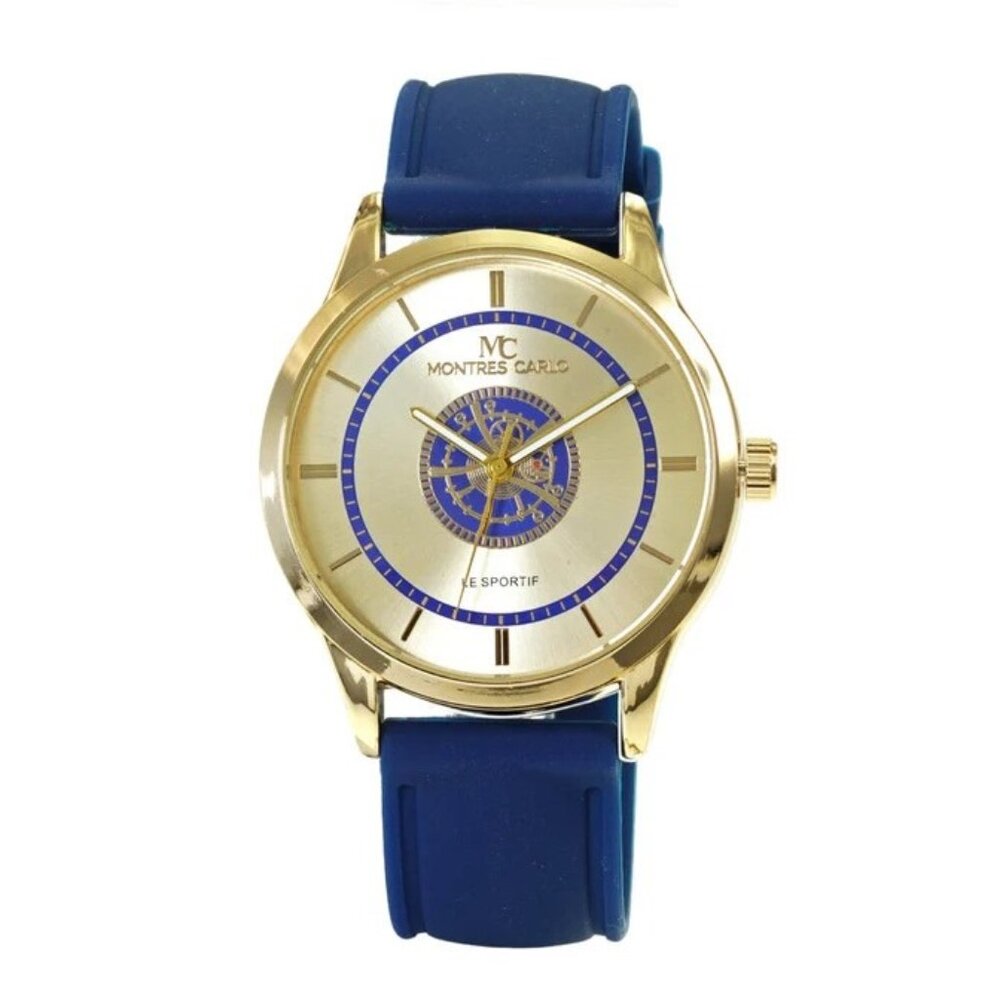 48mm Montres Carlo Men's Fashion Dress Silicone Band Luxury Sports Analog Watch